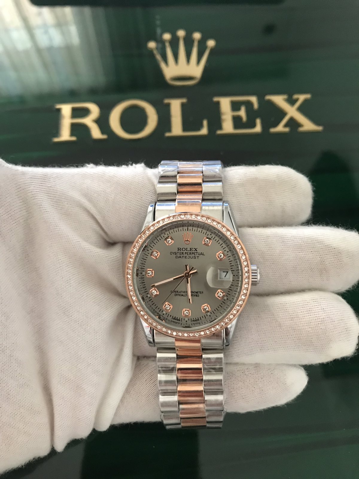 DATEJUST 36MM 2-TONE GOLD JUBILEE GRAY DIAL DIAMONDS MARKERS QUALITY 2A