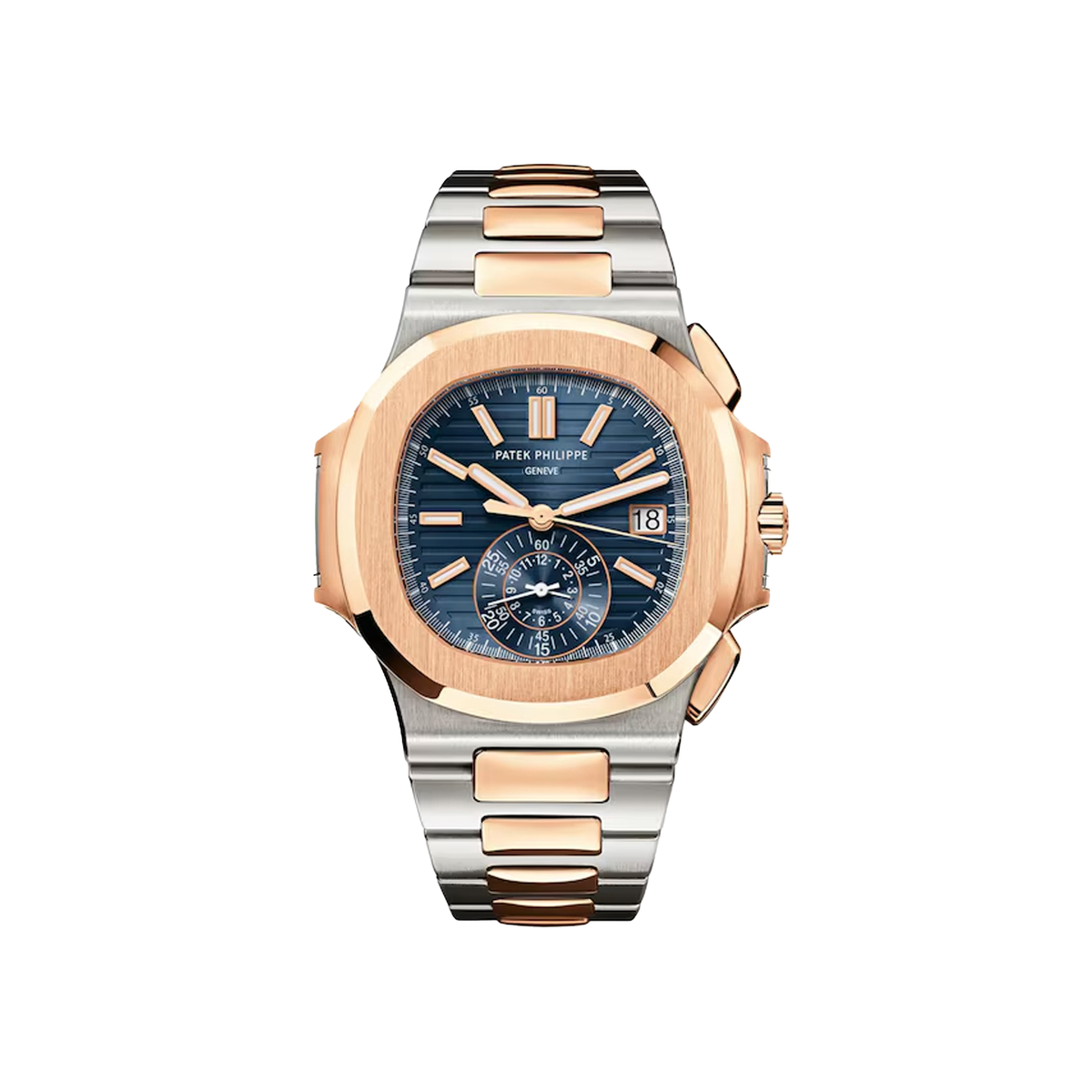 PATEK PHILIPPE NAUTILUS 2-TONE BLUE DIAL BRACELET