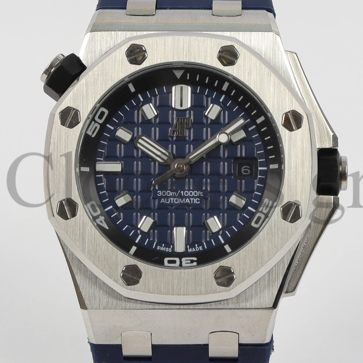 AUDEMARS PIGUET ROYAL OAK OFFSHORE DIVER 15710ST.OO.A052CA.01 BLUE INDEX STAINLESS STEEL RUBBER