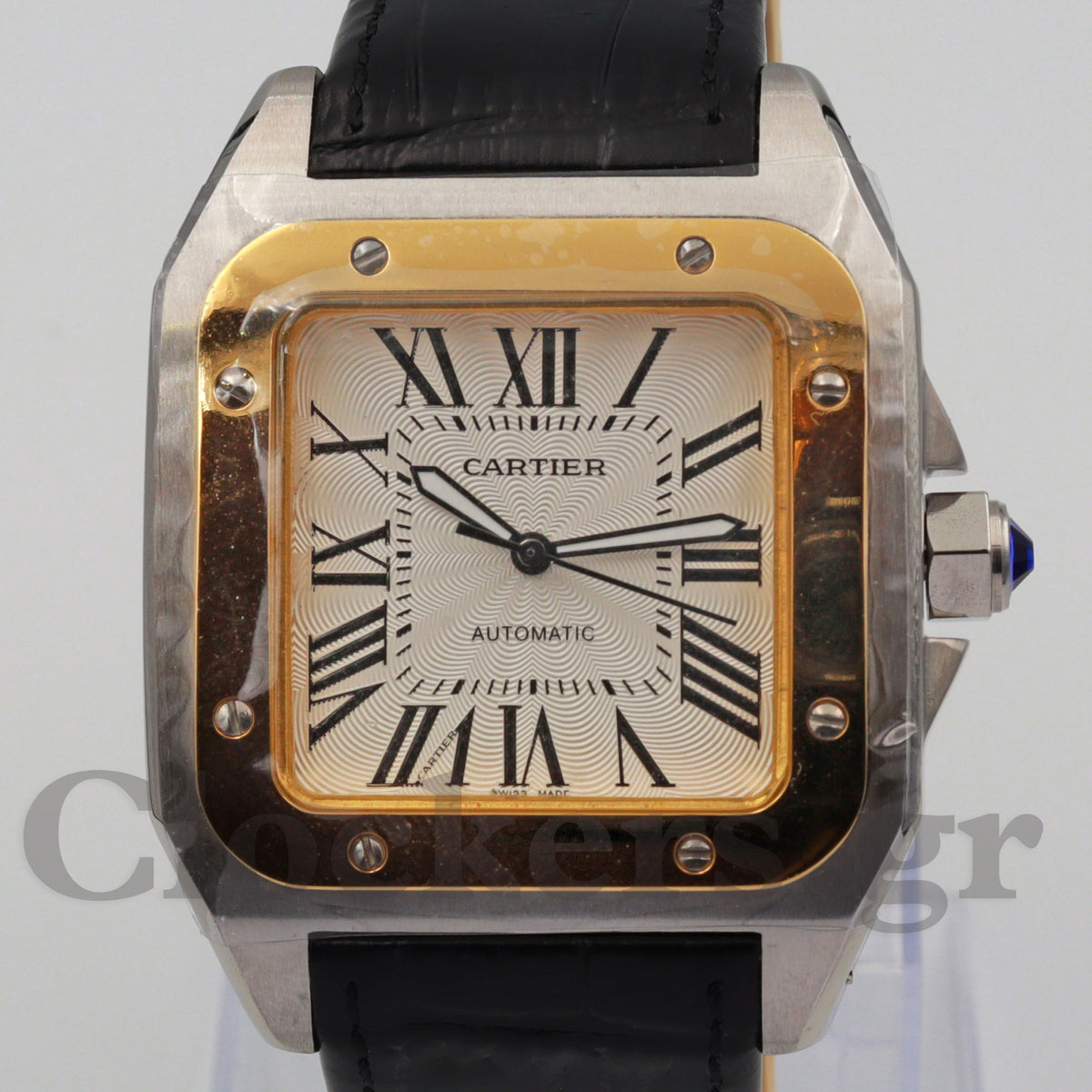 SANT0S DE CARTIER  AUTOMATIC, YELLOW GOLD AND STEEL, TWO 1:1