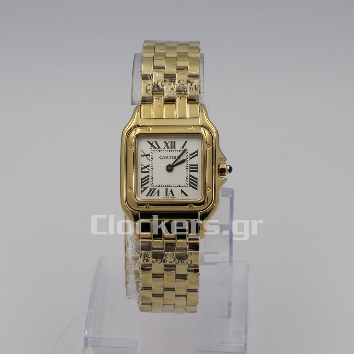 CARTIER PANTHÈRE  18K GOLD  DATE ROMAN DIAL WITH