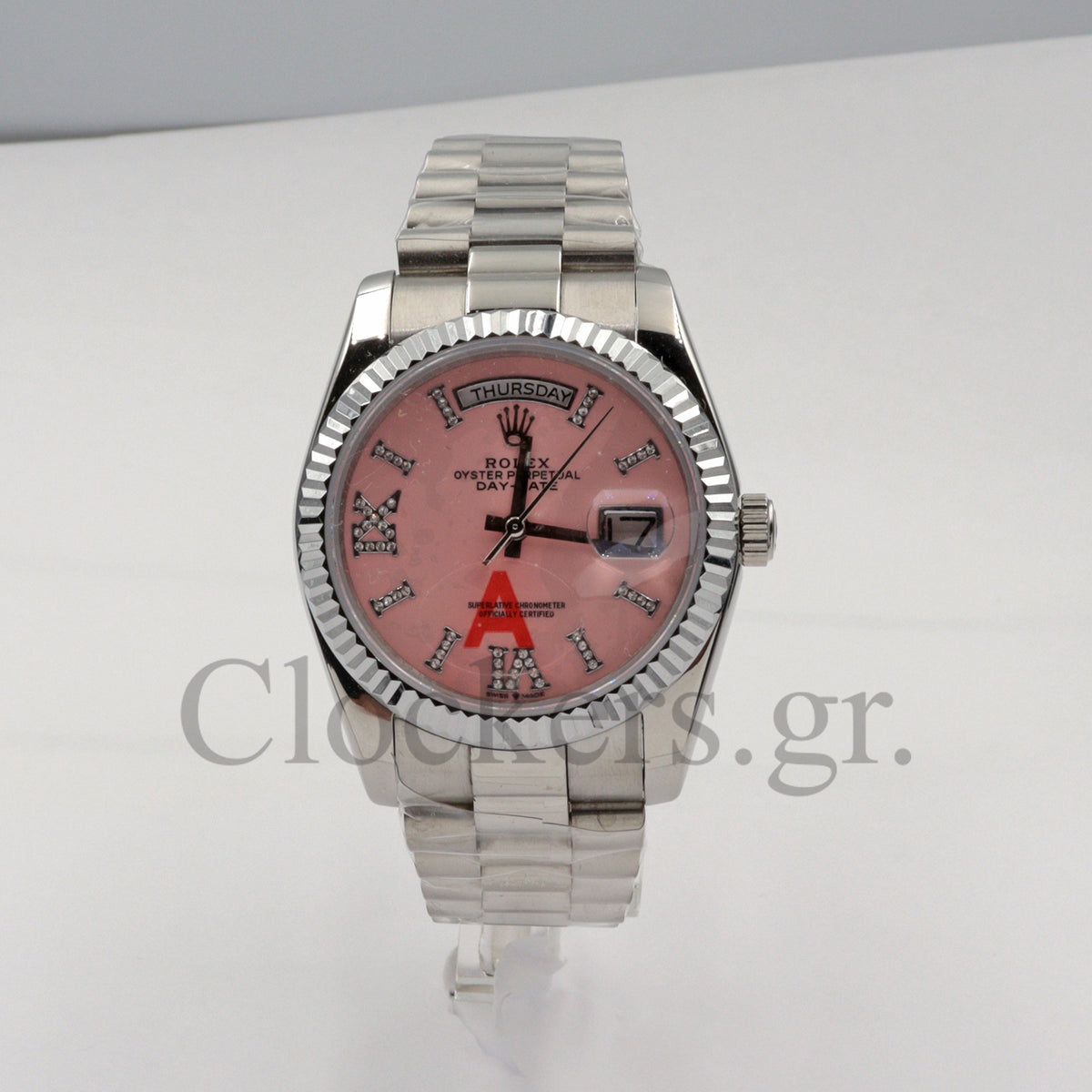 Rolex Day-Date 36 36mm Day Date 12834 White Gold with Diamond Bezel Pink Opal Dial 1:1