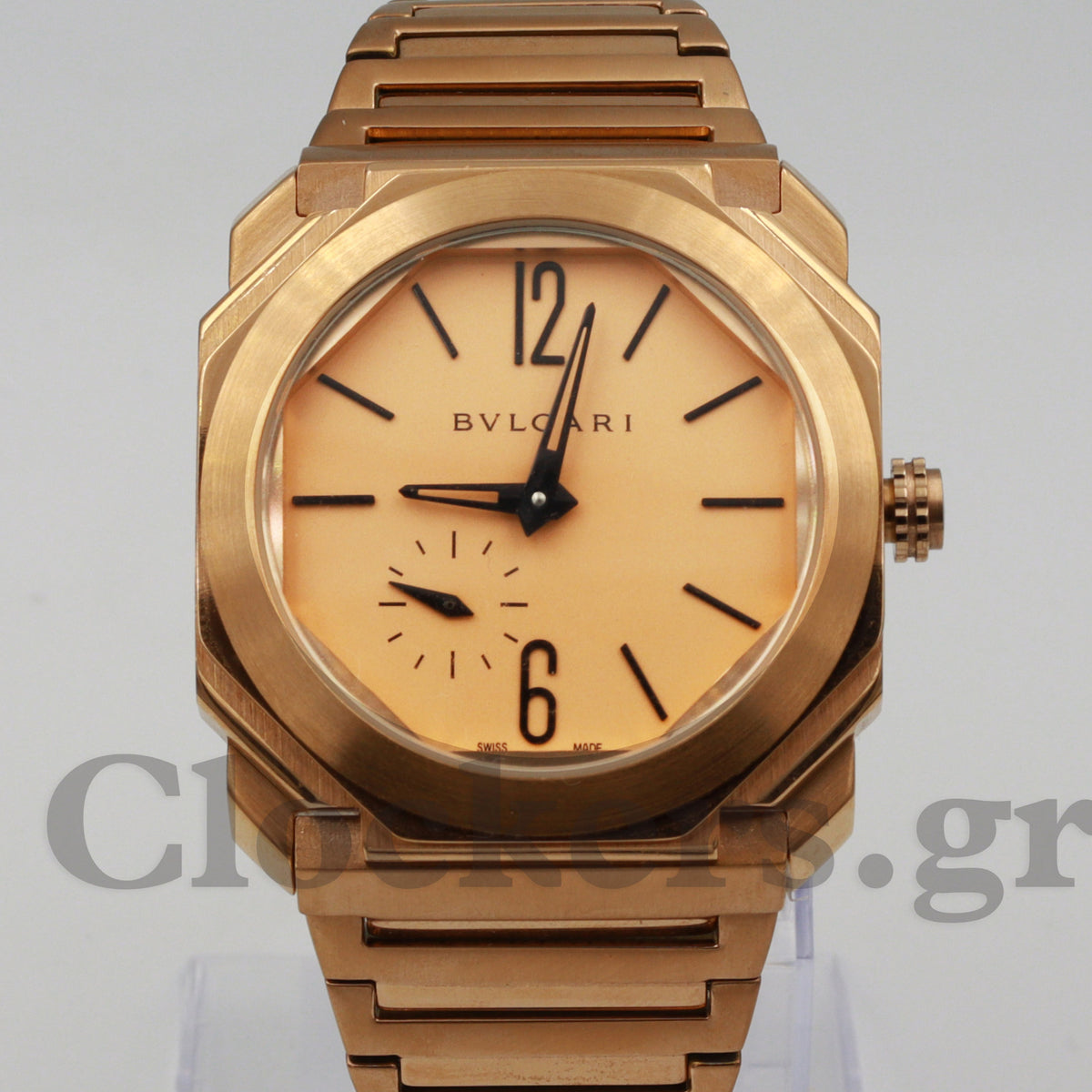 BVLGARI OCTO  EXTRA-THIN SATIN-POLISHED ROSE GOLD DIAL- ROSE GOLD BRACELET