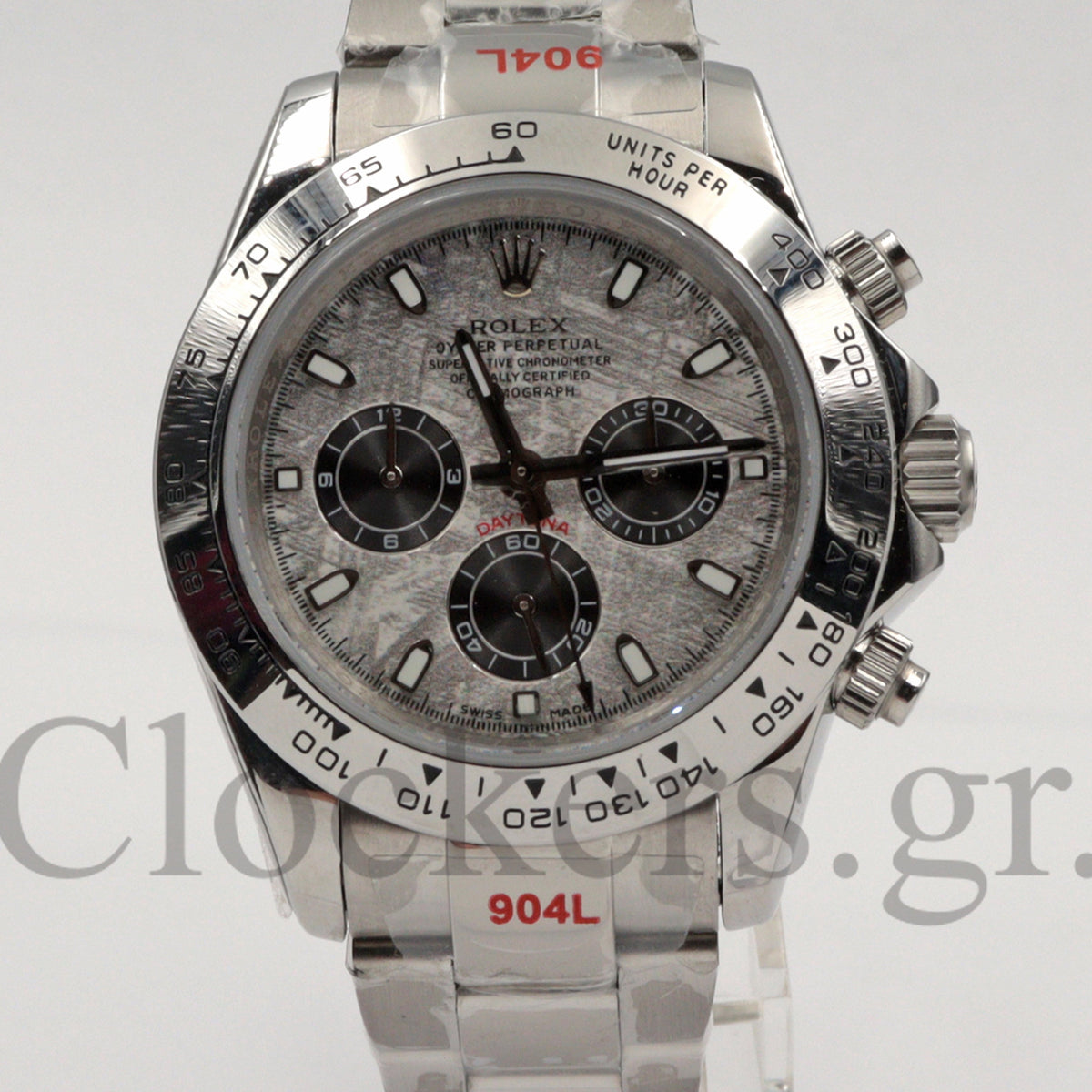 DAYT0NA 18K WHITE GOLD STEEL DIAL 40MM