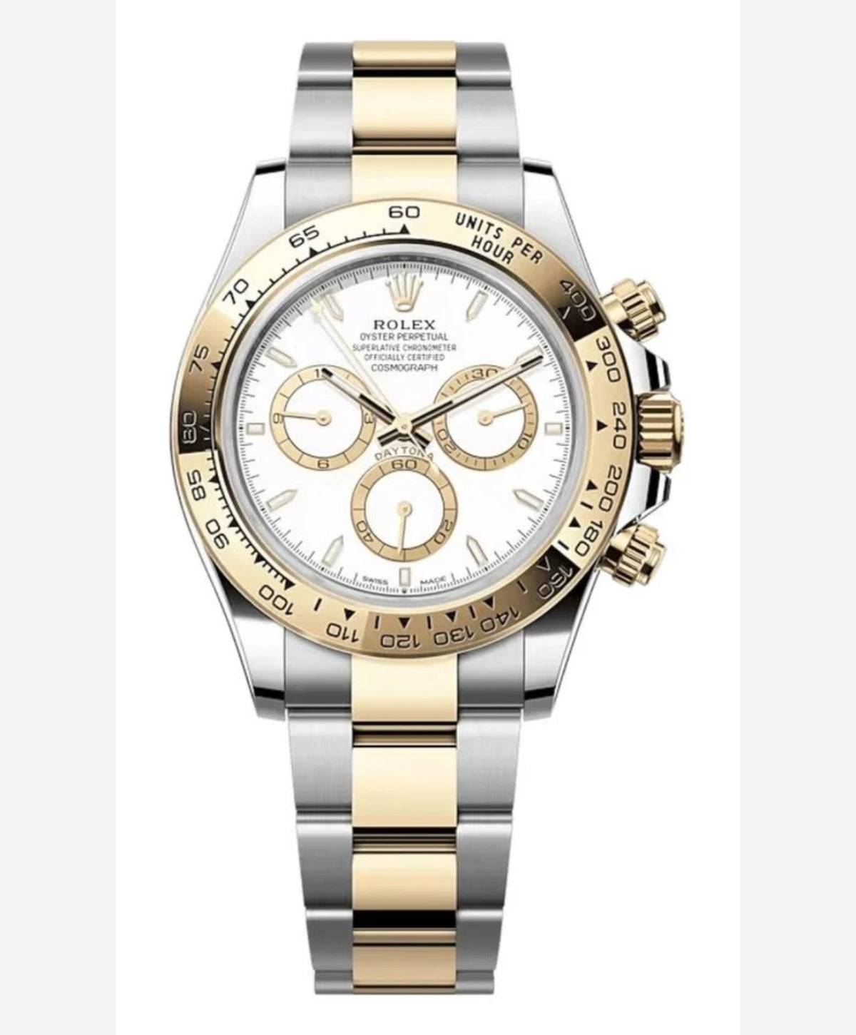 COSMOGRAPH DAYTONA 2-TONE WHITE DIAL 40MM CLONE 1:1