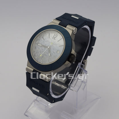 BVLGARI ALUMINIUM 40MM RUBBER BEZEL BLUE 1:1