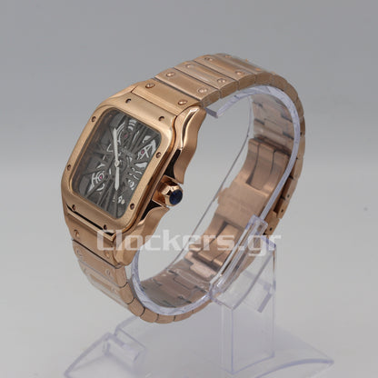 CARTIER SANTOS NEW 2023 SANTOS DE CARTIER SKELETON ROSE GOLD