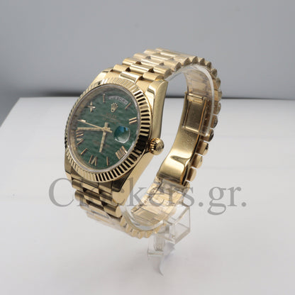 DAY-DATE II  40 MM OYSTER GREEN DIAL STICK MARKERS
