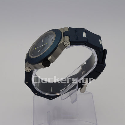 BVLGARI ALUMINIUM 40MM RUBBER BEZEL BLUE 1:1