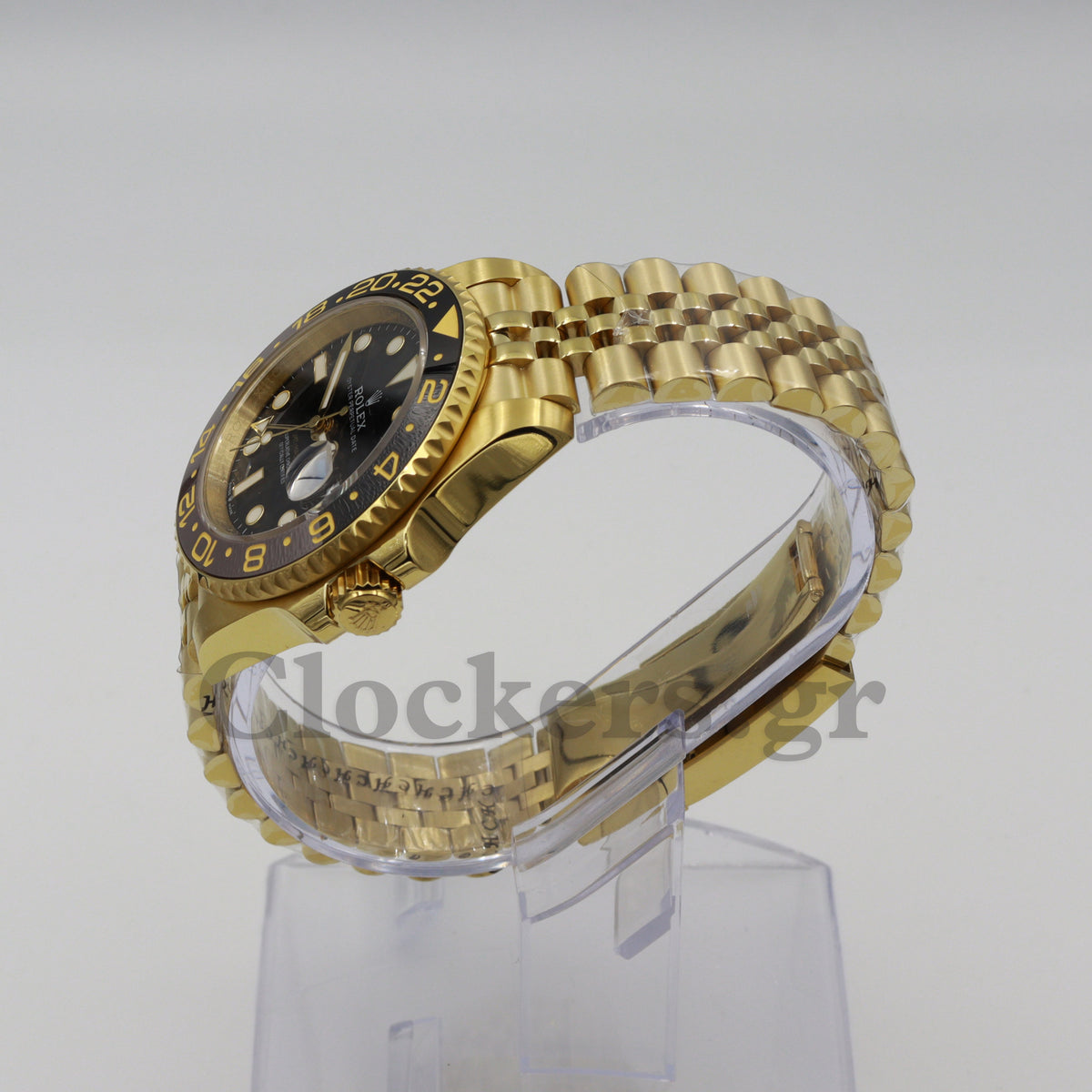 ROLEX GMT-MASTER II YELLOW GOLD BLACK DIAL CERAMIC BEZEL 40MM 1:1