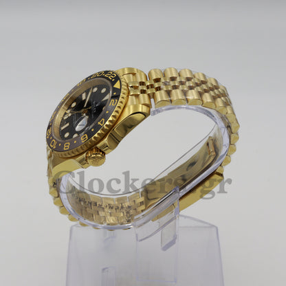 ROLEX GMT-MASTER II YELLOW GOLD BLACK DIAL CERAMIC BEZEL 40MM 1:1
