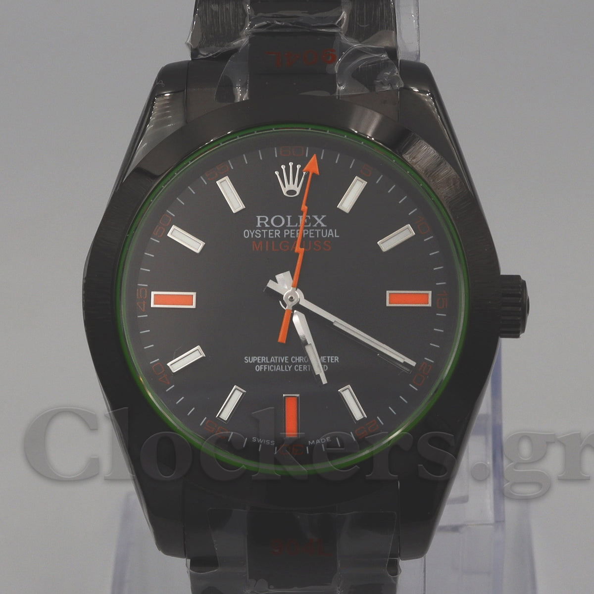 MILGAUSS 116400GV – BLACK DIAL – GREEN CRYSTAL – PVD