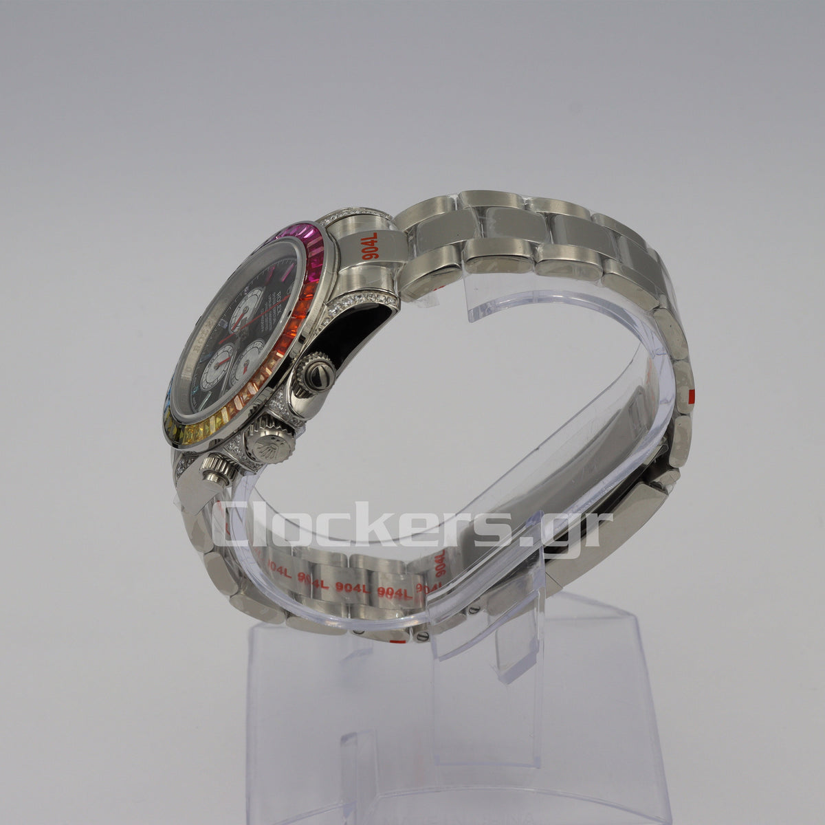 C0SMOGRAPH DAYT0NA BLACK DIAL SILVER RAINBOW 40MM 1:1