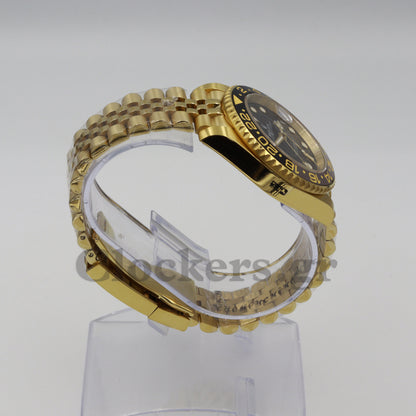 ROLEX GMT-MASTER II YELLOW GOLD BLACK DIAL CERAMIC BEZEL 40MM 1:1