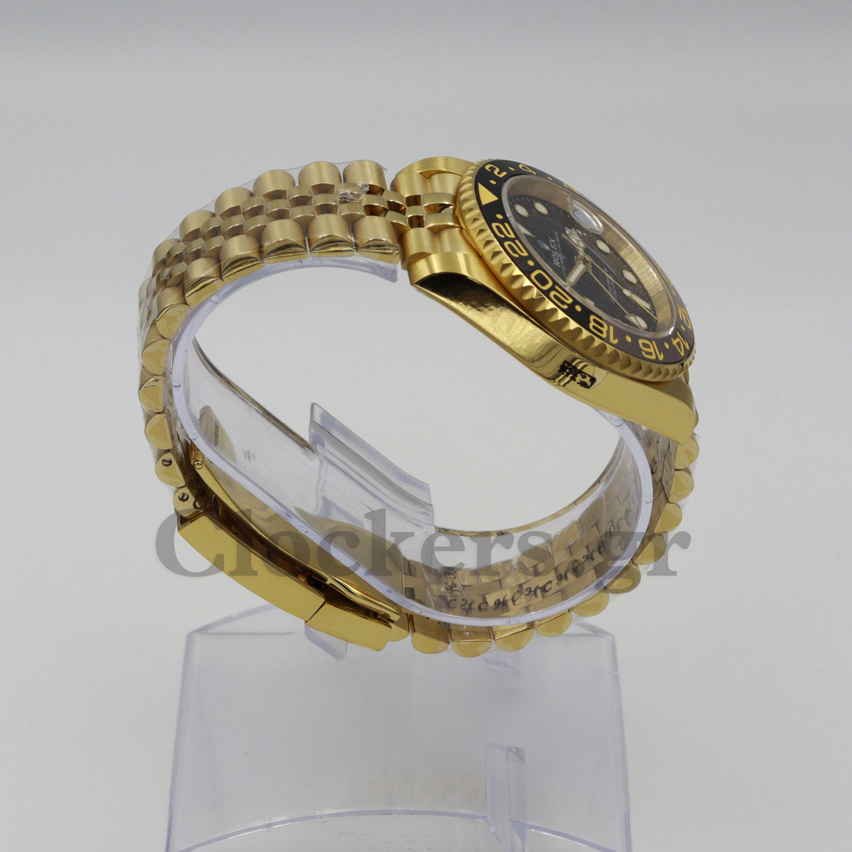 ROLEX GMT-MASTER II YELLOW GOLD BLACK DIAL CERAMIC BEZEL 40MM 1:1