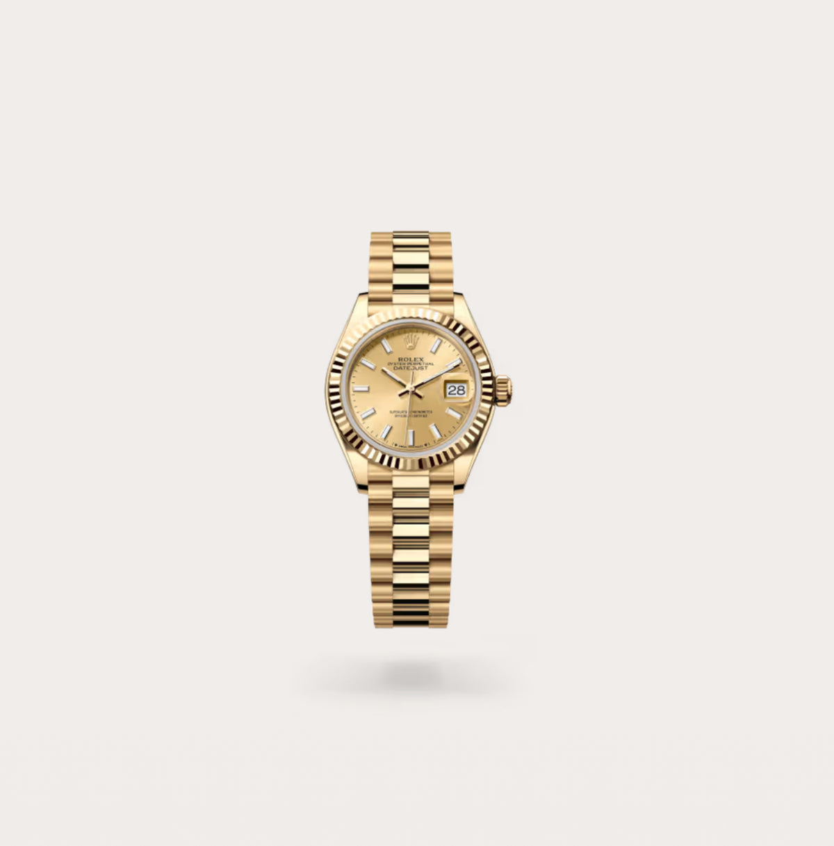 DATEJUST 31MM 18K GOLD PRESIDENT BRACELET GOLD DIAL CLONE