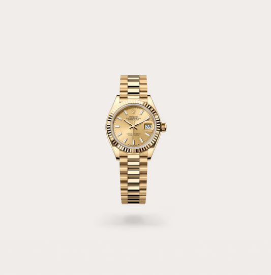DATEJUST 31MM 18K GOLD PRESIDENT BRACELET GOLD DIAL CLONE