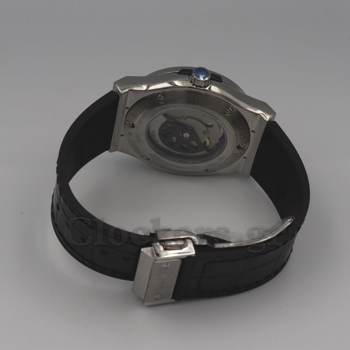HUBLOT CLASSIC FUSION KING  WATCH - 42 MM - BLACK DIAL - SS BLACK RUBBER  STRAP