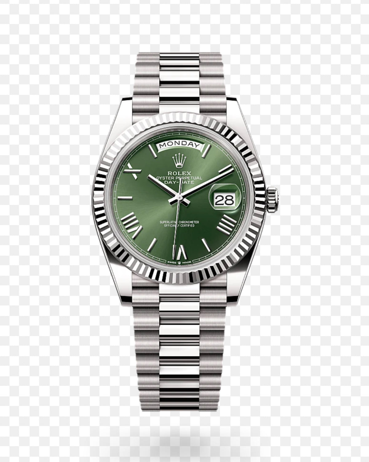 Rolex Day-Date 40 Olive White Gold New