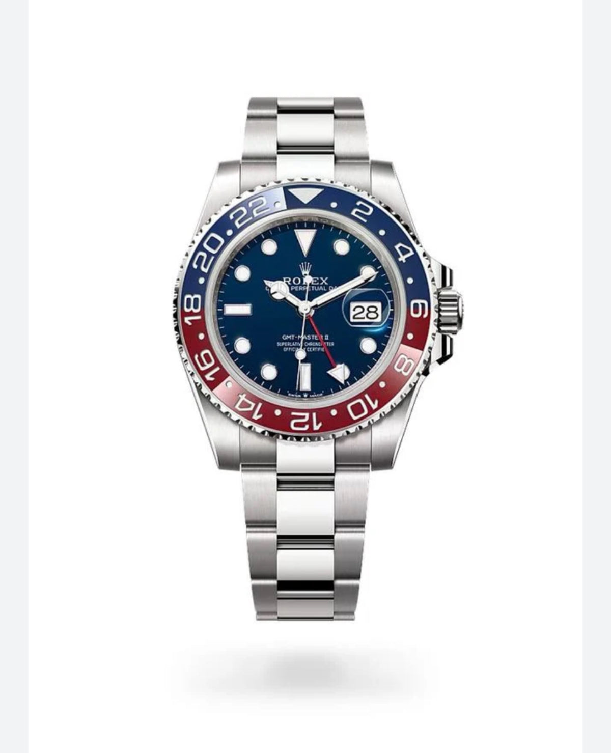 GMT-MASTER II SS BLUE/RED PEPSI CERAMIC BEZEL 40MM