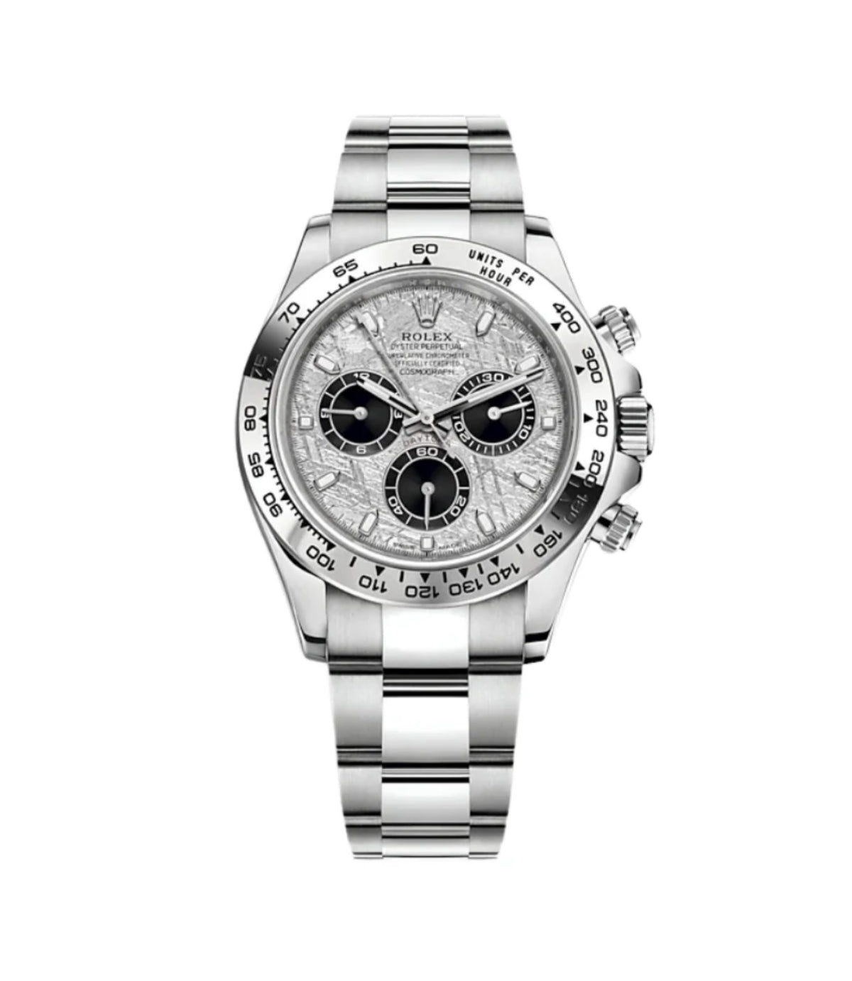 DAYT0NA 18K WHITE GOLD STEEL DIAL 40MM