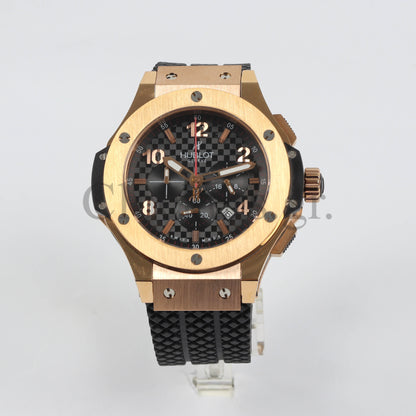 HUBLOT BIG BANG REF. 301.M, 18K ROSE GOLD, TITANIUM & CERAMIC AUTOMATIC CHRONOGRAPH