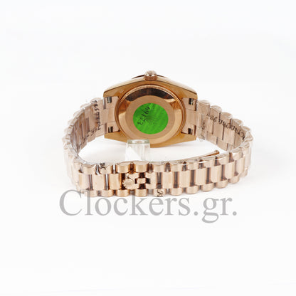 DATEJUST 31MM ROSE GOLD OYSTER BROWN DIAL RHOMAN MARKERS