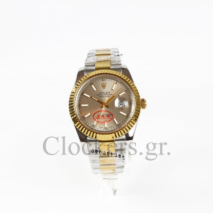 DATEJUST 41MM 2-TONE GOLD GRAY DIAL STICK MARKERS clone 1:1