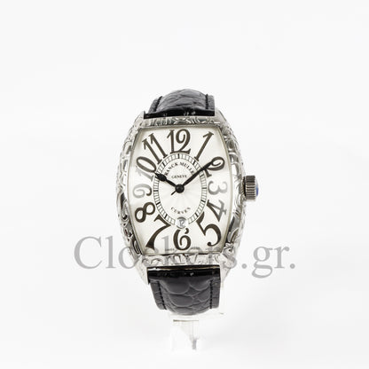 FRANCK MULLER MARINER SILVER WHITE BLACK MARKERS 50MM CLONE 1:1