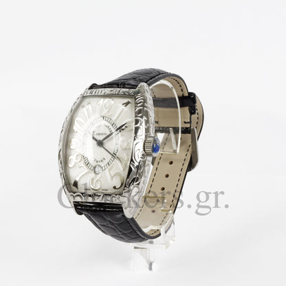 FRANCK MULLER MARINER SILVER WHITE BLACK MARKERS 50MM CLONE 1:1