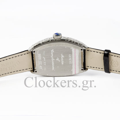 FRANCK MULLER MARINER SILVER WHITE BLACK MARKERS 50MM CLONE 1:1