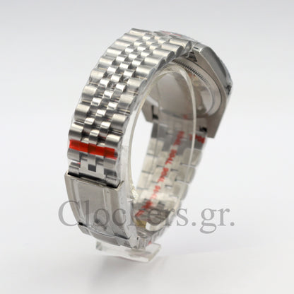 DATEJUST 41MM SS SILVER  SIVER DIAL STCIKS MARKERS
