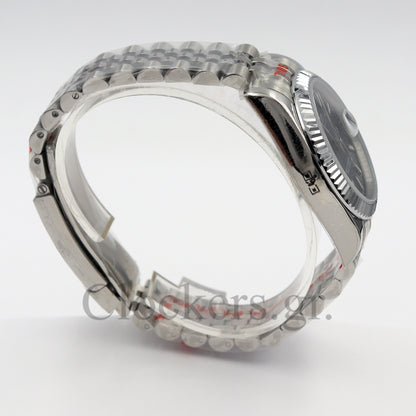 DATEJUST 41MM - 36 MM SS SILVER JUBILEE GRAY DIAL STCIKS MARKERS
