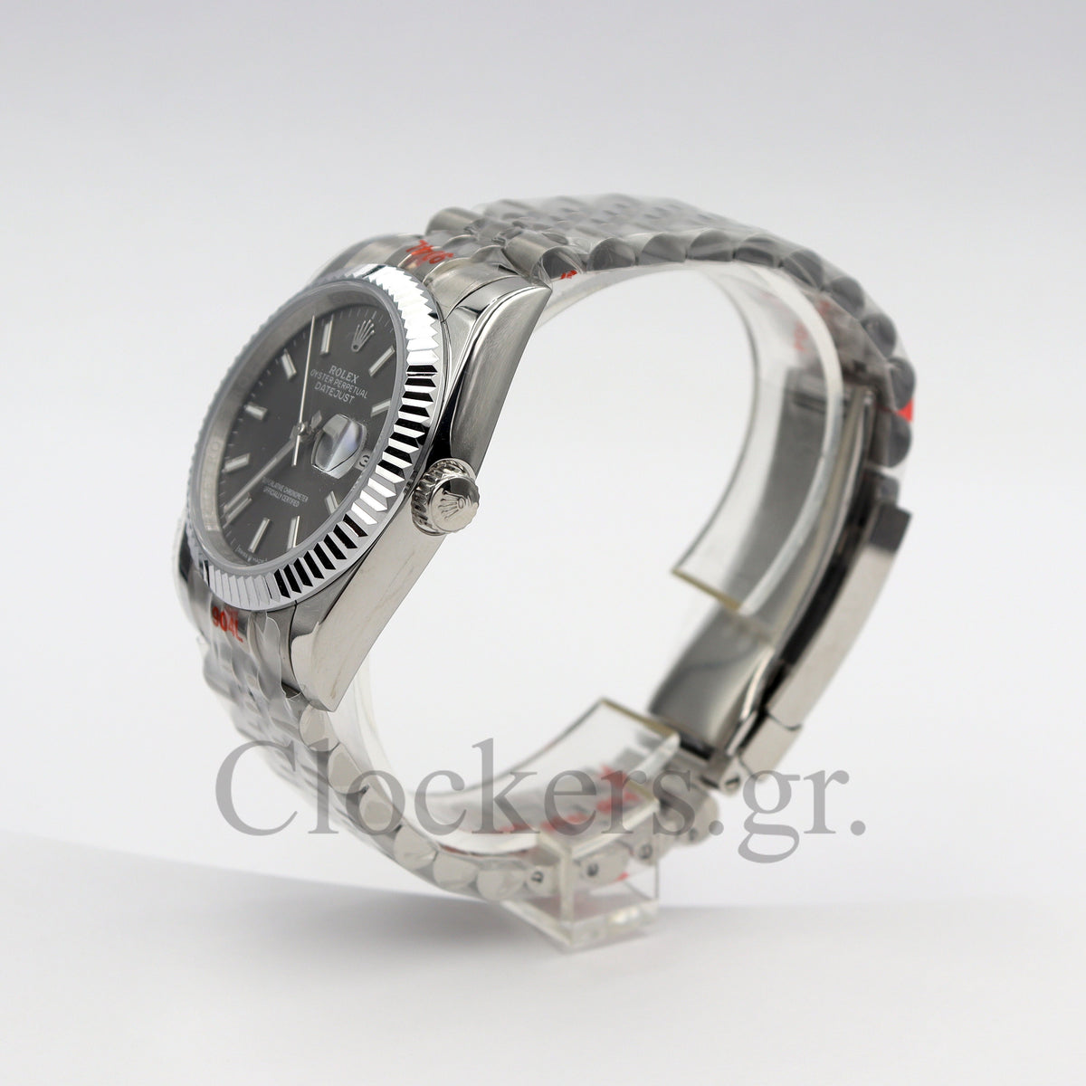 DATEJUST 41MM - 36 MM SS SILVER JUBILEE GRAY DIAL STCIKS MARKERS