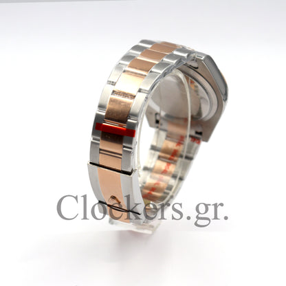 DATE JUST 36 MM 2-TONE OYSTER FLUTED GRAY ROMAN