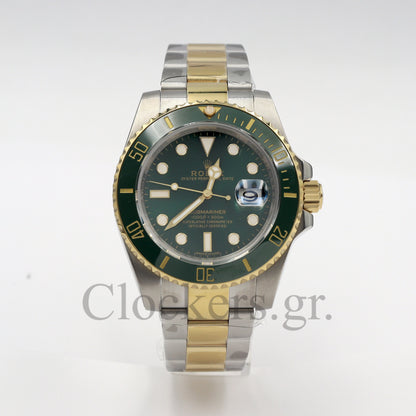 SUBMARINER 2-TONE GREEN CERAMIC BEZEL 40MM 1:1