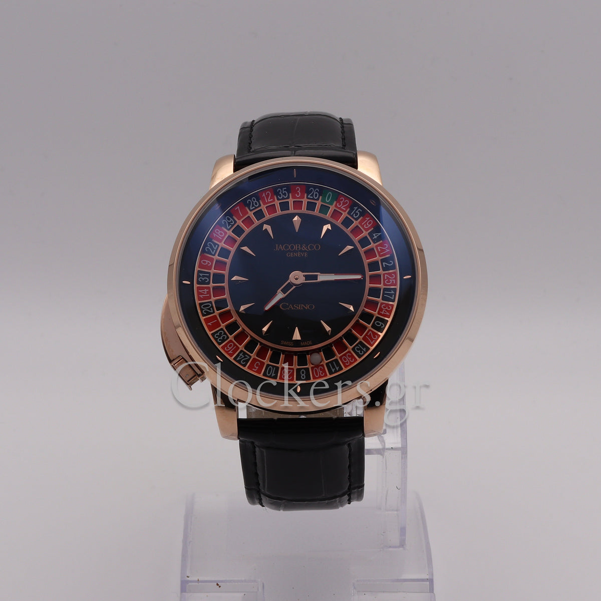Jacob & Co. 'The Casino Tourbillon' CA100.40.Rose Gold Black Onyx Dial Limited Edition