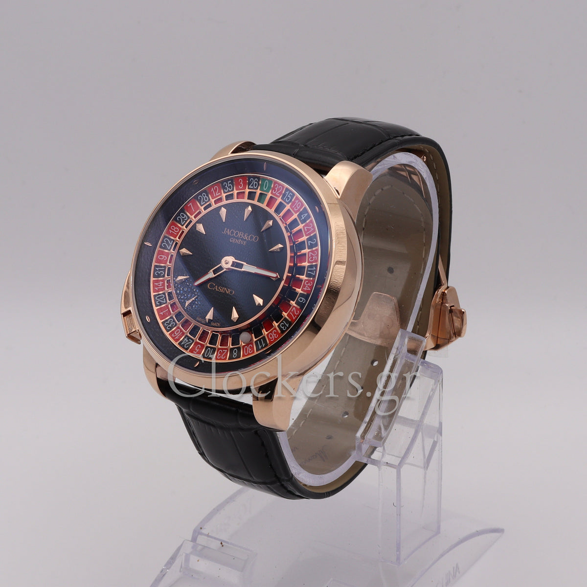 Jacob & Co. 'The Casino Tourbillon' CA100.40.Rose Gold Black Onyx Dial Limited Edition