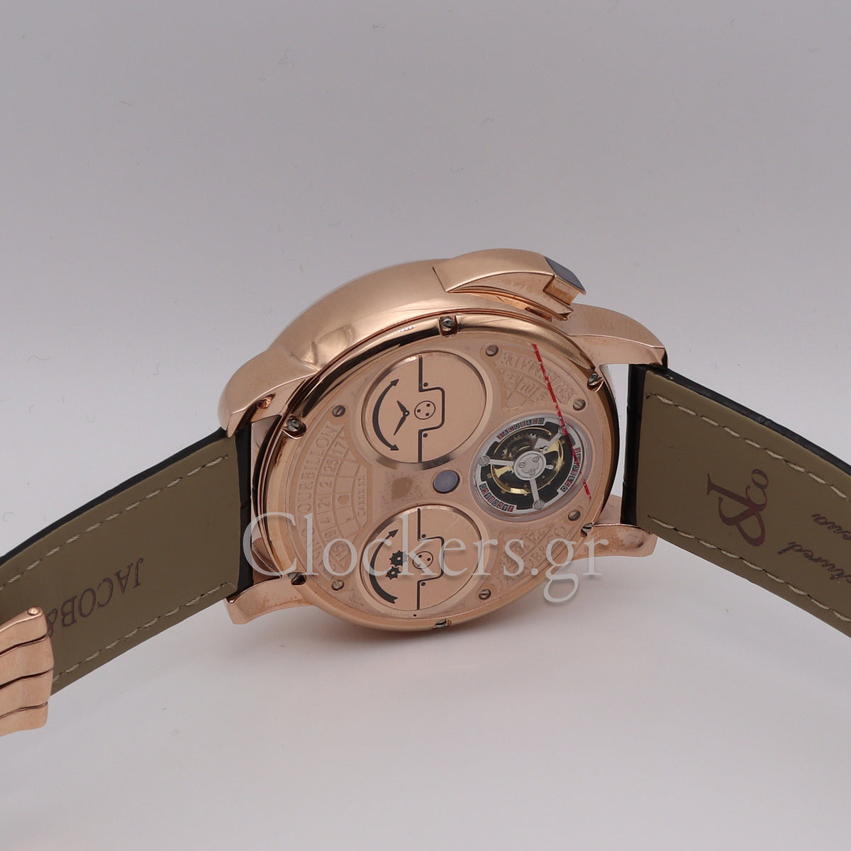 Jacob & Co. 'The Casino Tourbillon' CA100.40.Rose Gold Black Onyx Dial Limited Edition