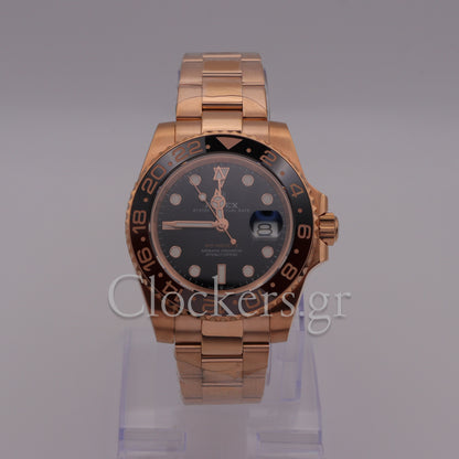 GMT-MASTER II 18K ROSE GOLD OYSTER CERAMIC BEZEL 40MM