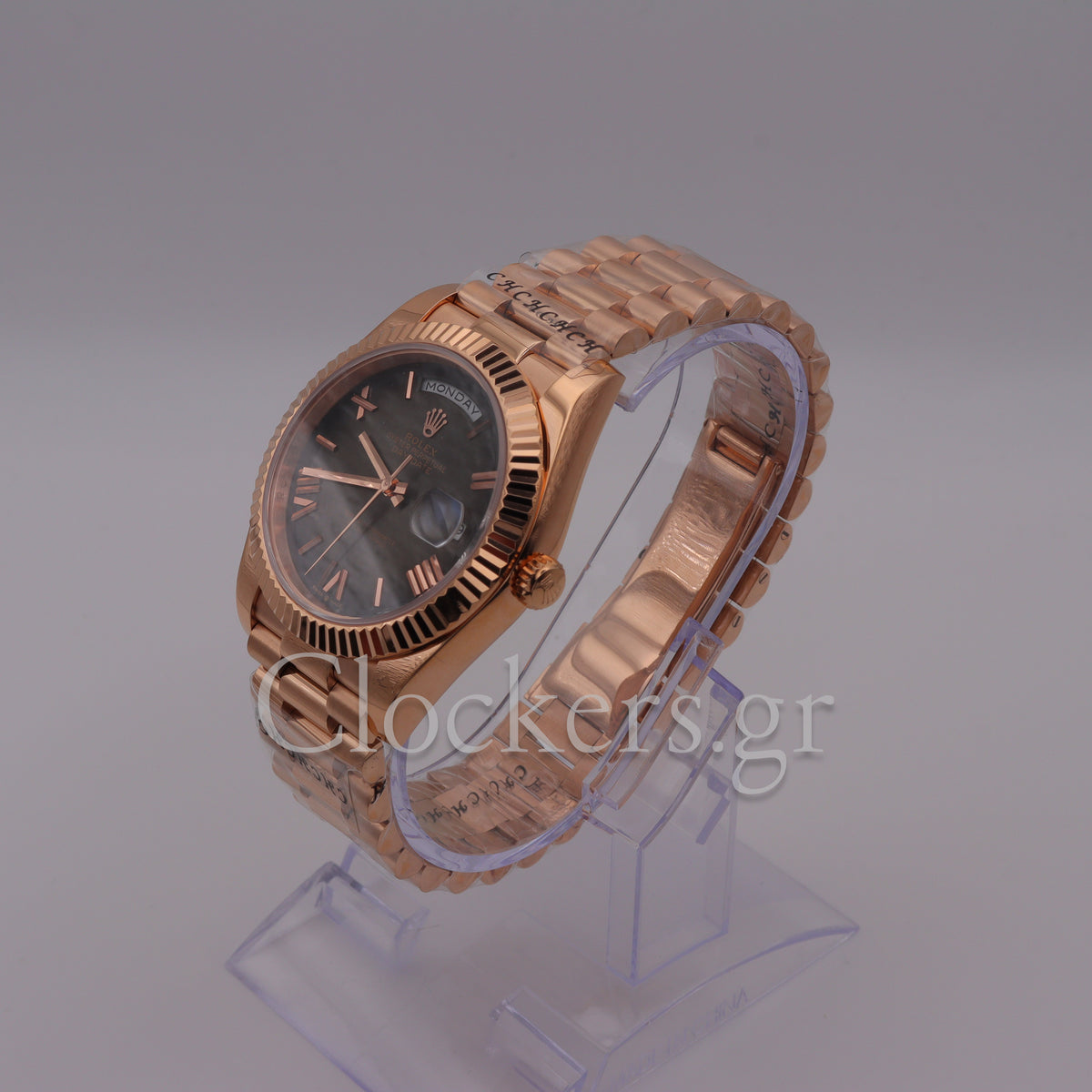 DAY-DATE II 41MM ROSE GOLD BRONZE DIAL RB STICKS MARKERS CLONE 1:1