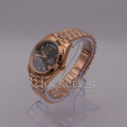 DAY-DATE II 41MM ROSE GOLD BRONZE DIAL RB STICKS MARKERS CLONE 1:1