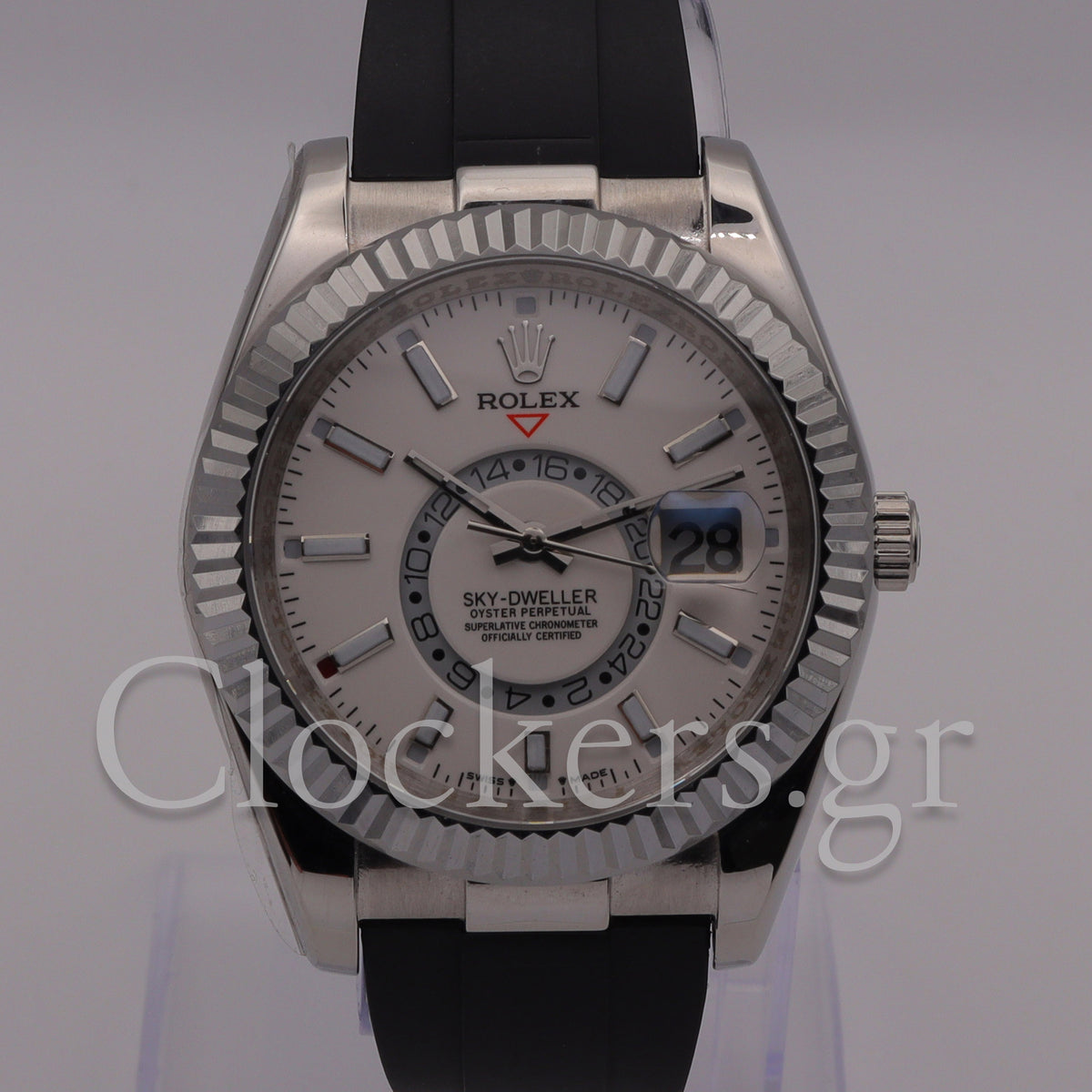 SKY-DWELLER WHITE DIAL AUTOMATIC MEN'S RUBBER