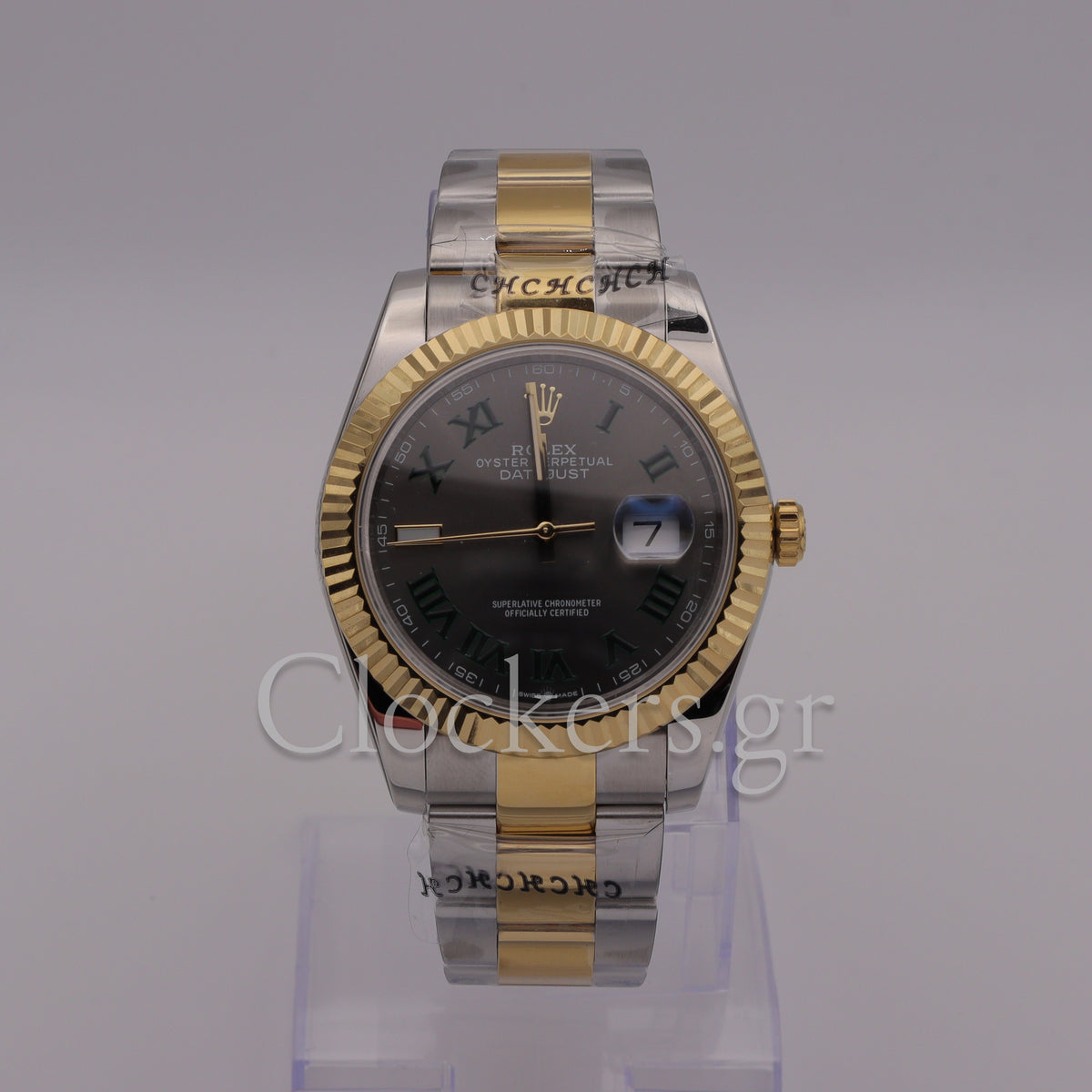 DATEJUST 36 MM 2-TONE  FLUTED GRAY ROMAN