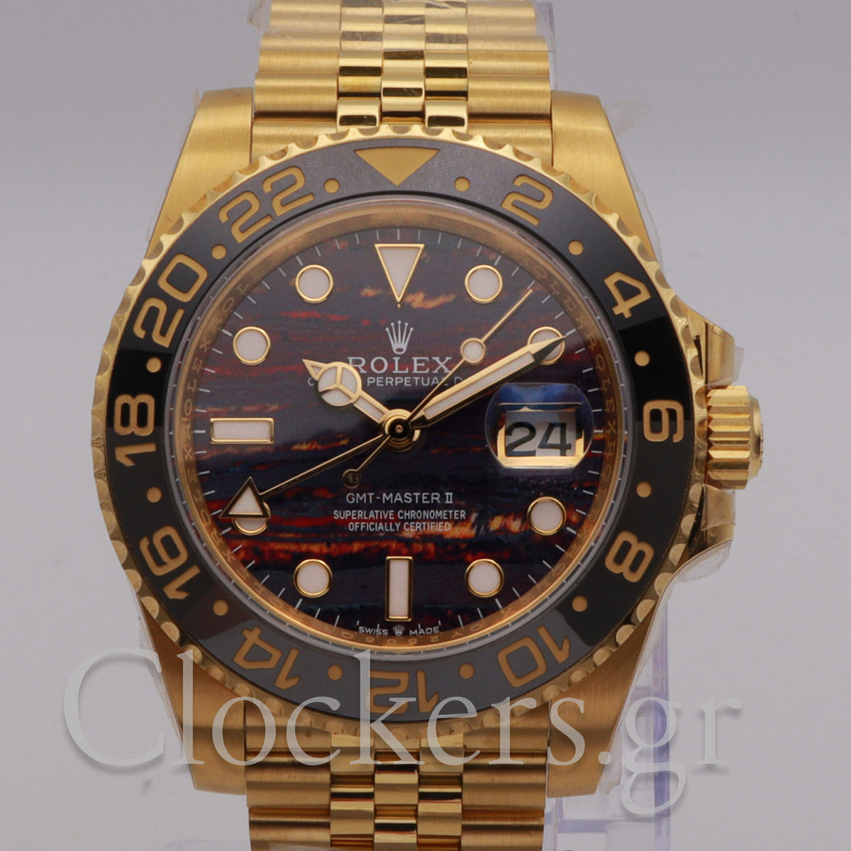 Rolex GMT-Master II New 2025 GMT-Master II 126718GRNR Yellow Gold Tiger Iron Dial Jubilee