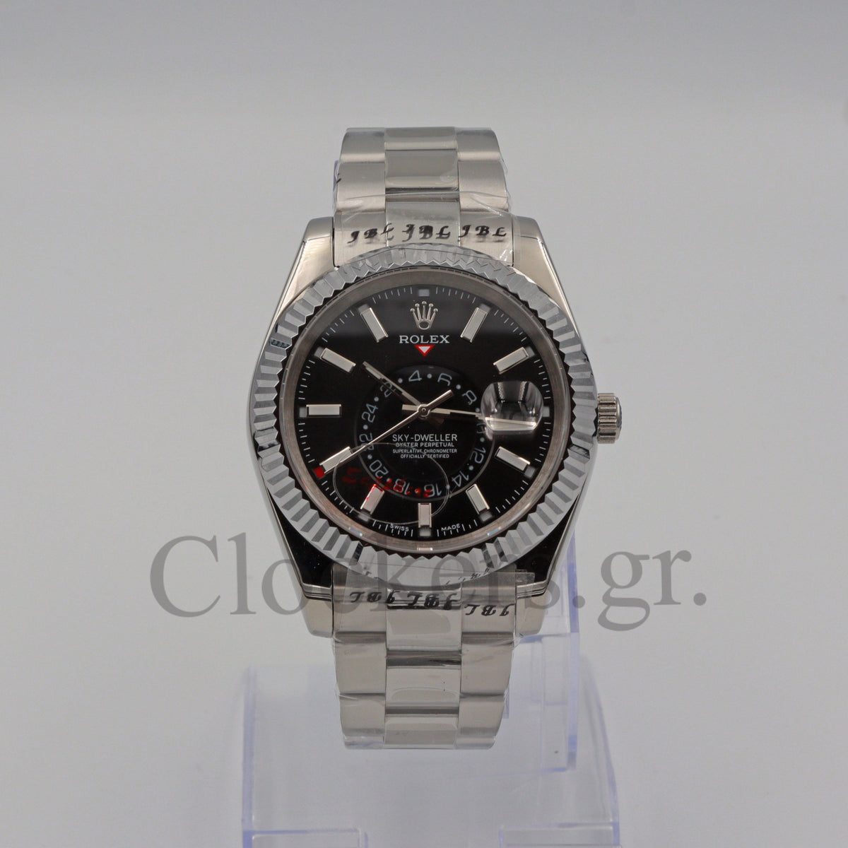 SKY-DWELLER SS BLACK DIAL STICK MARKERS
