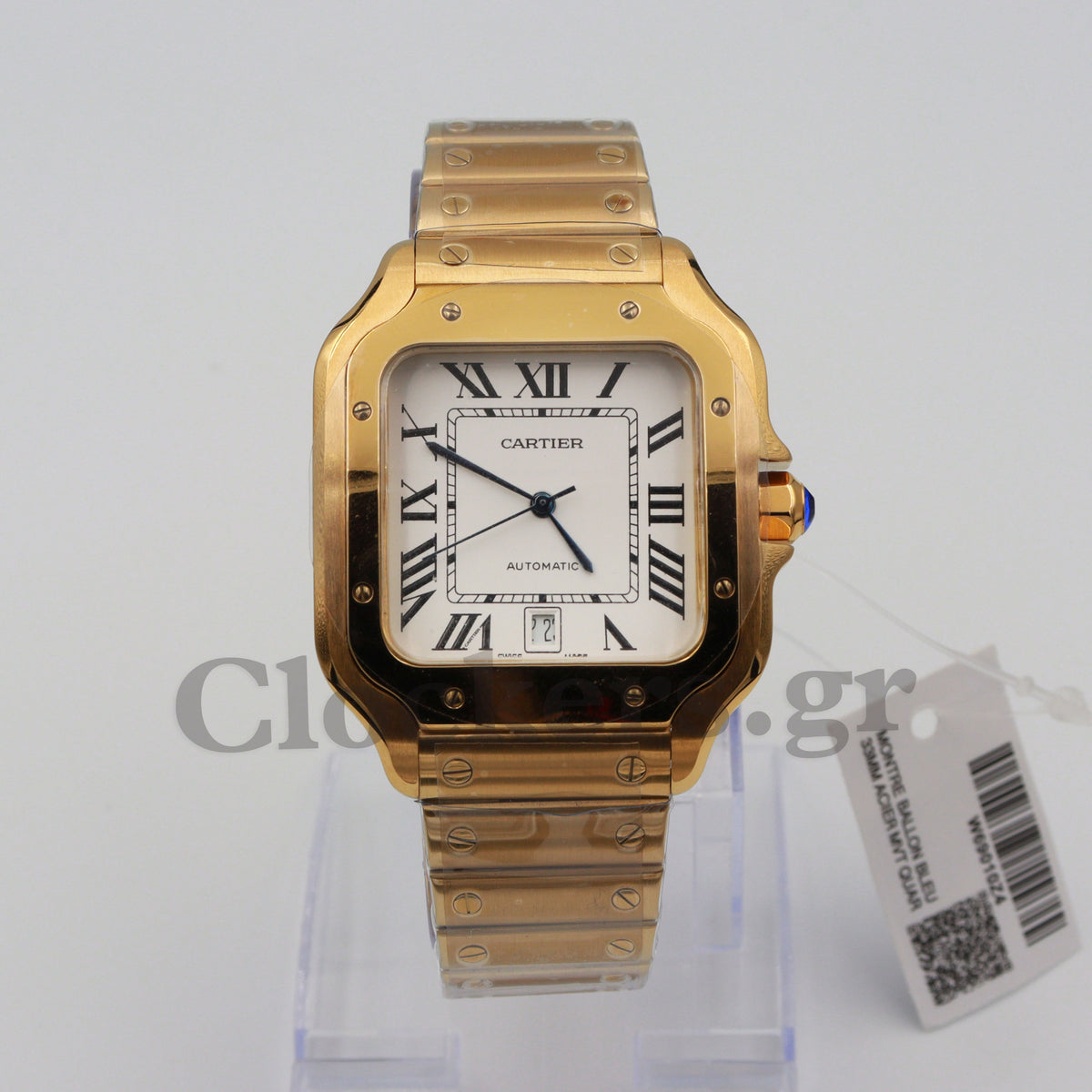 SANT0S DE CARTIER WATCH LARGE MODEL, AUTOMATIC,  GOLD,  INTERCHANGEABLE