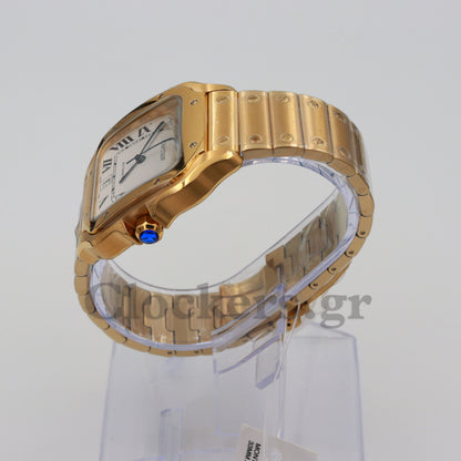 SANT0S DE CARTIER WATCH LARGE MODEL, AUTOMATIC,  GOLD,  INTERCHANGEABLE