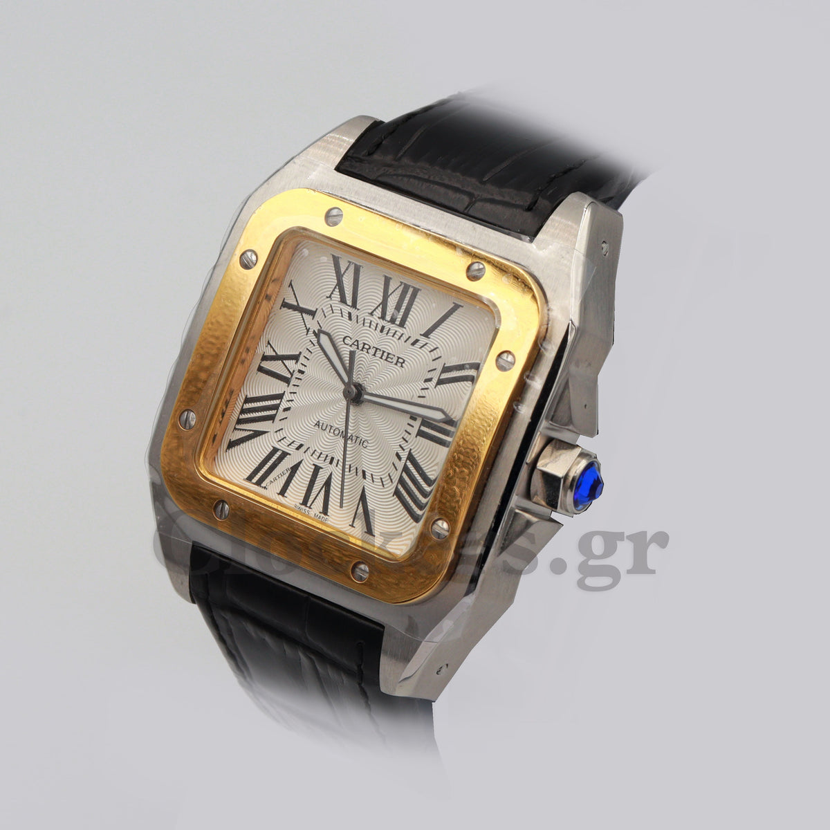 SANT0S DE CARTIER  AUTOMATIC, YELLOW GOLD AND STEEL, TWO 1:1