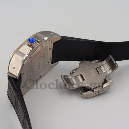 SANT0S DE CARTIER  AUTOMATIC, YELLOW GOLD AND STEEL, TWO 1:1